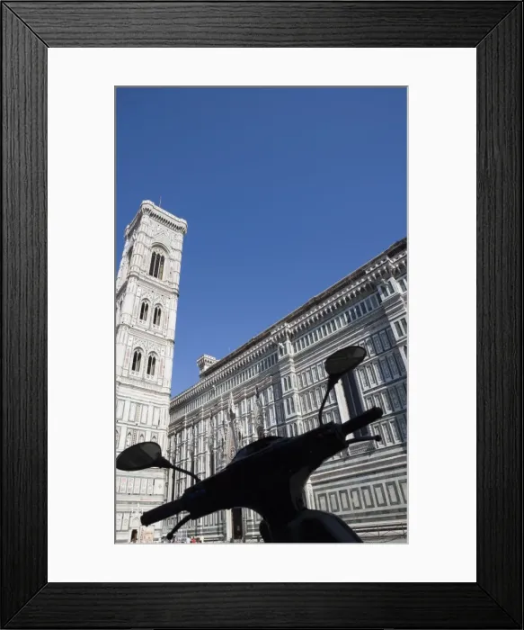 Framed Print : Duomo and Campanile with scooter, Florence, UNESCO World Heritage Site Framed Print : Duomo and Campanile with scooter, Florence, UNESCO World Heritage Site