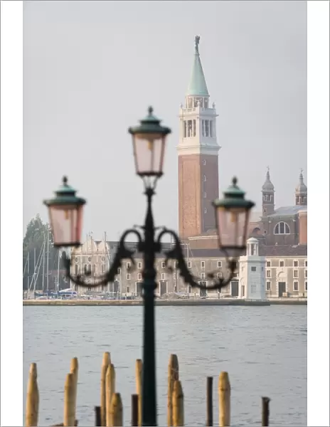 Lamp post with the Campanile of San Giorgio Maggiore in the background