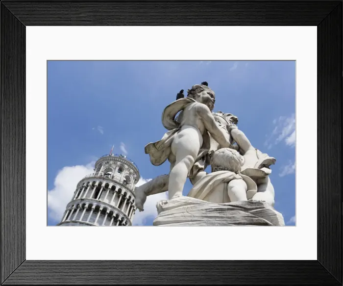 Framed Print : Leaning Tower of Pisa and la Fontana dei Putti, Pisa, UNESCO World Heritage Site Framed Print : Leaning Tower of Pisa and la Fontana dei Putti, Pisa, UNESCO World Heritage Site