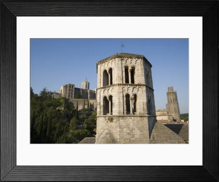 Framed Print : Church of Sant Pere de Galligans now housing the Museu Arqueologic, and cathedral