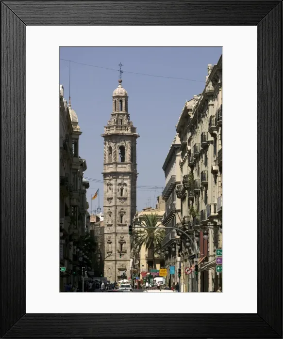 Framed Print : Santa Catalina church, Peace Street, Valencia, Spain, Europe
