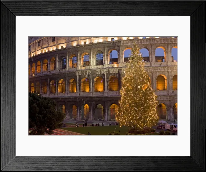 Framed Print : Colosseum at Christmas time, Rome, Lazio, Italy, Europe Framed Print : Colosseum at Christmas time, Rome, Lazio, Italy, Europe