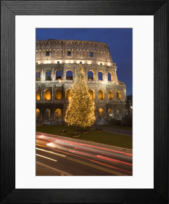 Framed Print : Colosseum at Christmas time, Rome, Lazio, Italy, Europe Framed Print : Colosseum at Christmas time, Rome, Lazio, Italy, Europe