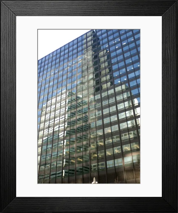 Framed Print : Old and new reflected in buildings, Chicago, Illinois, United States of America Framed Print : Old and new reflected in buildings, Chicago, Illinois, United States of America