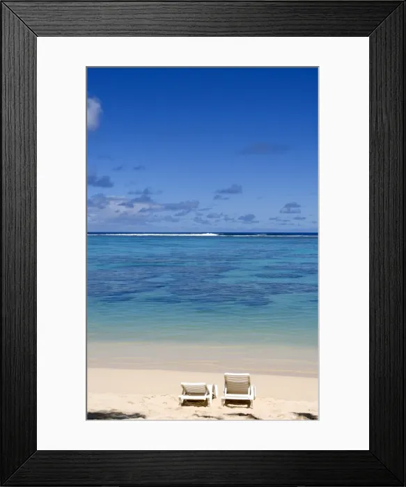 Framed Print : Palm fringed beaches, Cook Islands, South Pacific, Pacific Framed Print : Palm fringed beaches, Cook Islands, South Pacific, Pacific