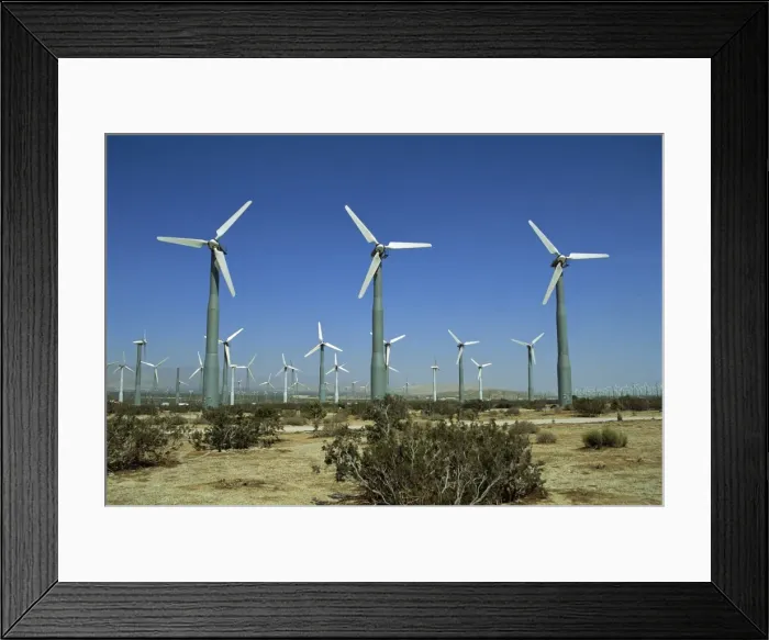 Framed Print : Wind farm near Palm Springs, California, United States of America, North America Framed Print : Wind farm near Palm Springs, California, United States of America, North America