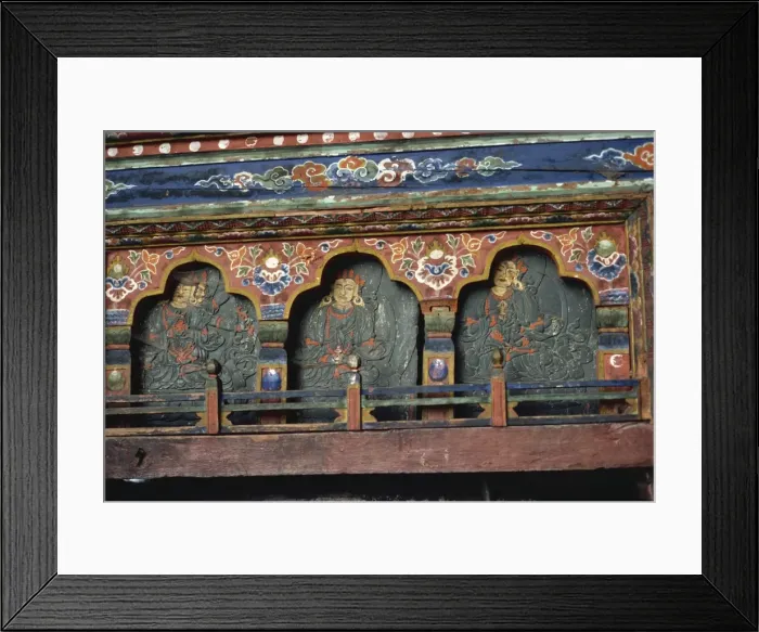 Framed Print : Slate carvings, Rimpung Dzong, Paro, Bhutan, Asia Framed Print : Slate carvings, Rimpung Dzong, Paro, Bhutan, Asia