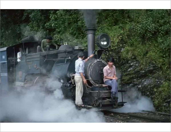 Railway engine, Darjeeling, India, Asia