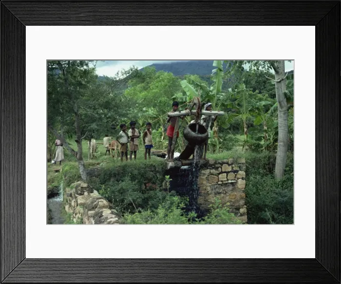 Framed Print : Water well, Tamil Nadu state, India, Asia Framed Print : Water well, Tamil Nadu state, India, Asia