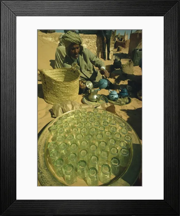 Framed Print : Pouring tea, Algeria, North Africa, Africa Framed Print : Pouring tea, Algeria, North Africa, Africa