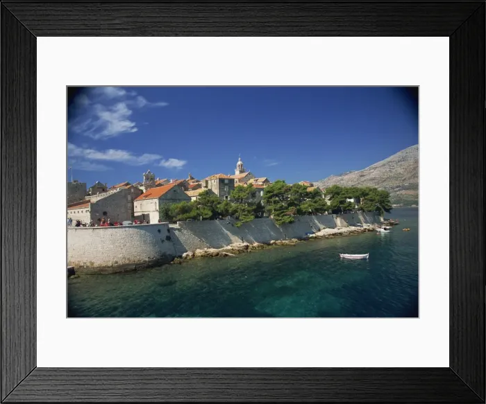Framed Print : Fortified walls, Old Town, Korcula, Korcula Island, Dalmatia, Croatia, Europe Framed Print : Fortified walls, Old Town, Korcula, Korcula Island, Dalmatia, Croatia, Europe