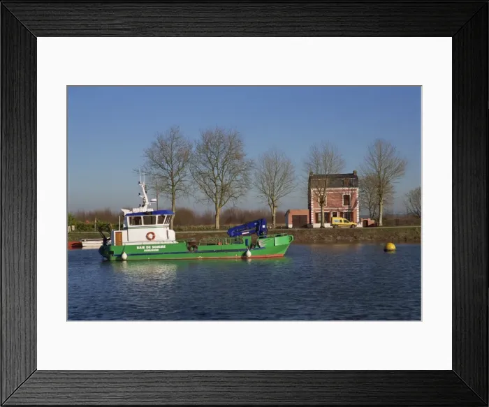 Framed Print : River view, St. Valery sur Somme, Picardie, France, Europe Framed Print : River view, St. Valery sur Somme, Picardie, France, Europe