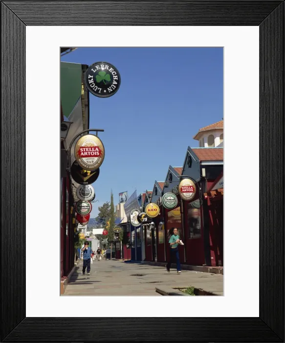 Framed Print : Pubs, Limassol, Cyprus, Europe