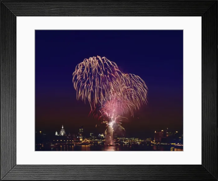 Framed Print : Fireworks over the River Thames, London, England, United Kingdom, Europe Framed Print : Fireworks over the River Thames, London, England, United Kingdom, Europe