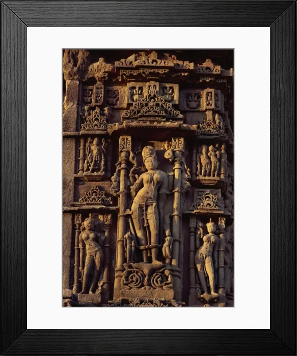 Framed Print : Detail of the Sun Temple, built by King Bhimbev in the 11th century, Modhera Framed Print : Detail of the Sun Temple, built by King Bhimbev in the 11th century, Modhera