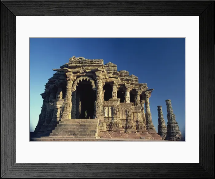 Framed Print : The Sun Temple, built by King Bhimbev in the 11th century, Modhera, Gujarat state Framed Print : The Sun Temple, built by King Bhimbev in the 11th century, Modhera, Gujarat state