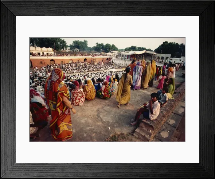 Framed Print : People and one of the stage sets, Ramlilla, the stage play of the Hindu epic the Ramayana Framed Print : People and one of the stage sets, Ramlilla, the stage play of the Hindu epic the Ramayana