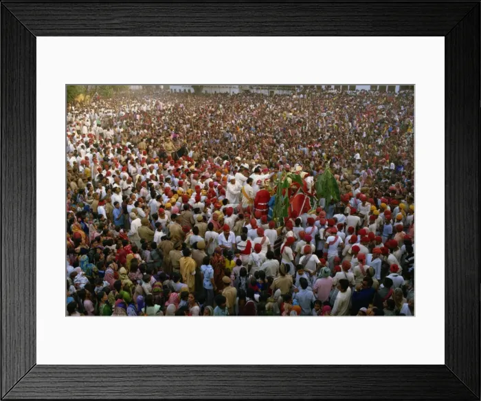 Framed Print : Crowds gathering to see a performance of the Ramlilla, Varanasi, Uttar Pradesh state Framed Print : Crowds gathering to see a performance of the Ramlilla, Varanasi, Uttar Pradesh state