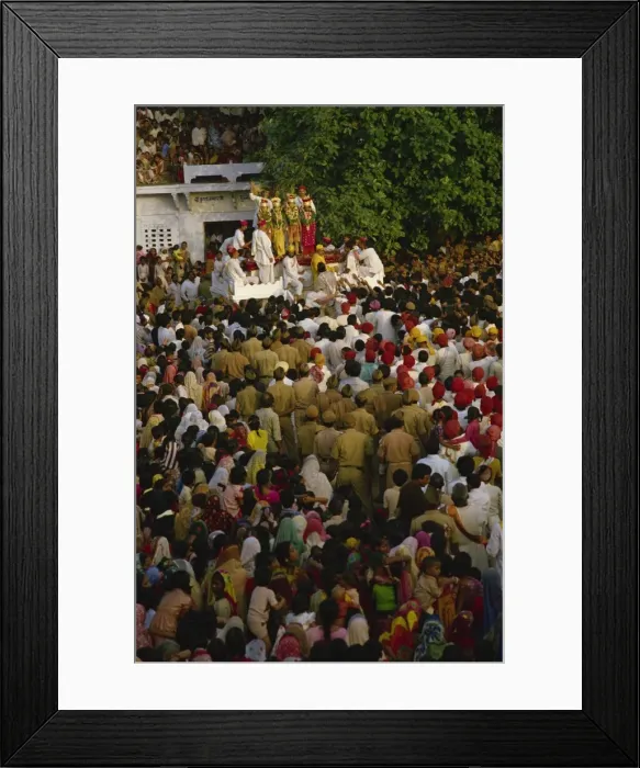 Framed Print : Crowds at a performance of the Ramlilla, the stage play of the Hindu epic the Ramayana Framed Print : Crowds at a performance of the Ramlilla, the stage play of the Hindu epic the Ramayana
