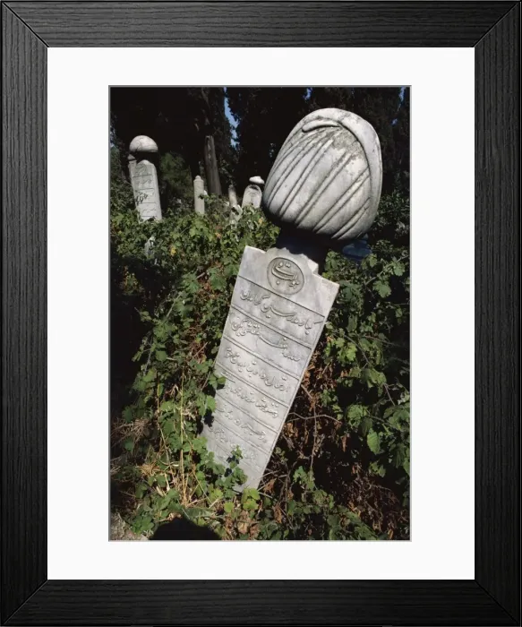 Framed Print : Tombstone in graveyard, Istanbul, Turkey, Europe Framed Print : Tombstone in graveyard, Istanbul, Turkey, Europe