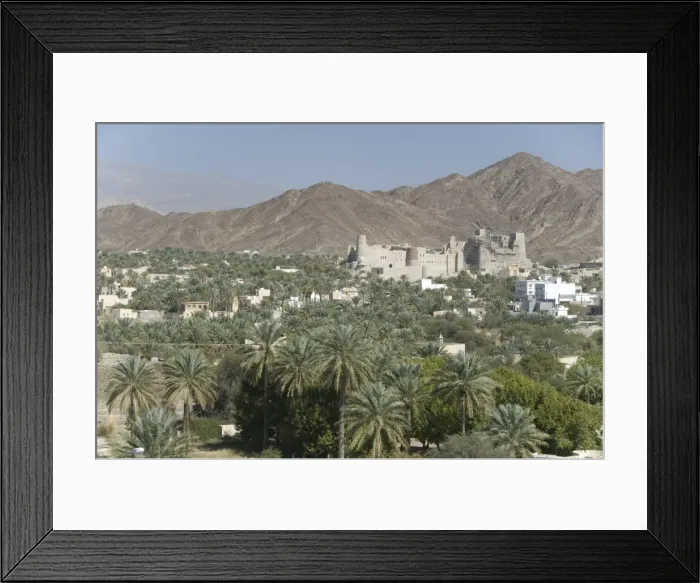 Framed Print : Fort in palmery on edge of modern oasis town, Bahla, Oman, Middle East Framed Print : Fort in palmery on edge of modern oasis town, Bahla, Oman, Middle East