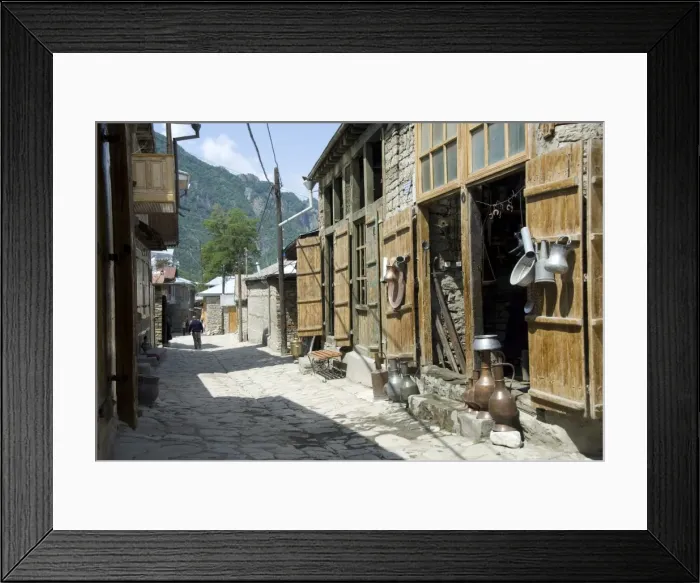 Framed Print : Lahic, traditional village in Greater Caucasus Mountains, near Shaki, Azerbaijan Framed Print : Lahic, traditional village in Greater Caucasus Mountains, near Shaki, Azerbaijan