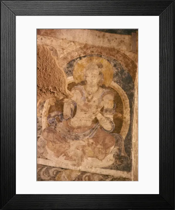 Framed Print : Cave painting at large Buddha cave before destruction by the Taliban, Bamiyan Framed Print : Cave painting at large Buddha cave before destruction by the Taliban, Bamiyan