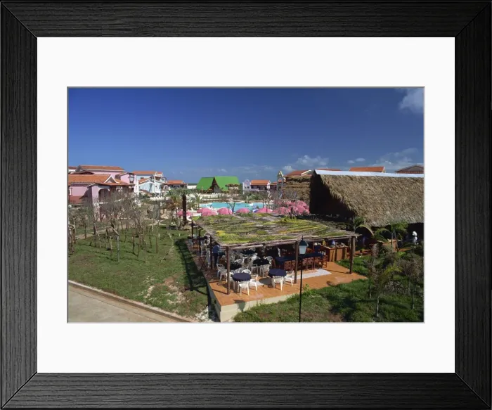 Framed Print : Poolside restaurant, Hotel Jardines de los Cocos, Cayo Coco, Cuba, West Indies Framed Print : Poolside restaurant, Hotel Jardines de los Cocos, Cayo Coco, Cuba, West Indies