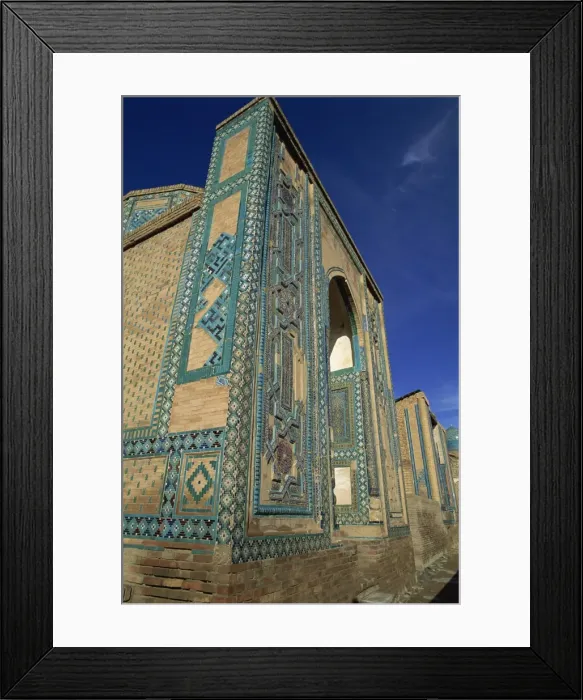Framed Print : Shadi Mulk Aka mausoleum, Shah i Zindah cemetery for Timurid royal family Framed Print : Shadi Mulk Aka mausoleum, Shah i Zindah cemetery for Timurid royal family