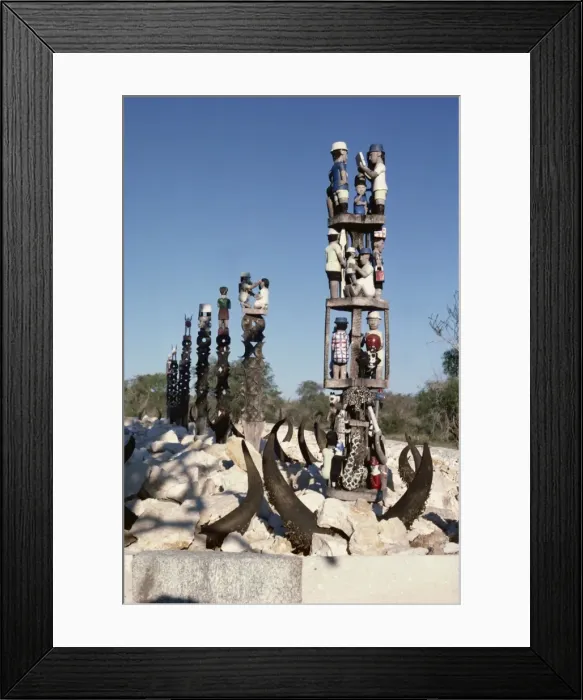 Framed Print : Memorial tomb of the Mahafaly tribe, Madagascar, Africa Framed Print : Memorial tomb of the Mahafaly tribe, Madagascar, Africa