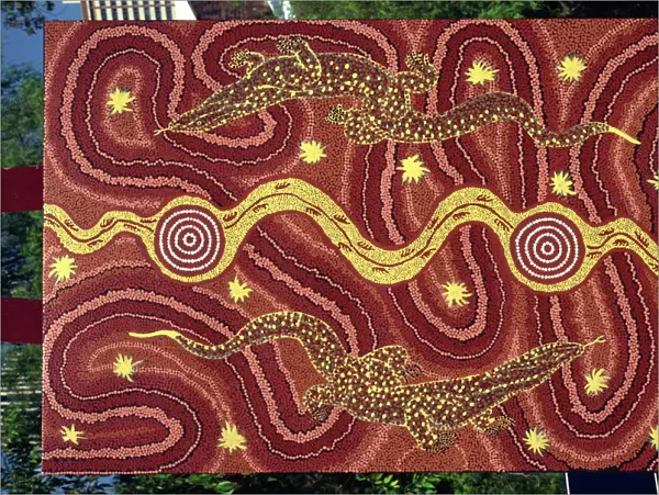 Dream paintings of the Walpiri Tribe of Aborigines, Australia, Pacific