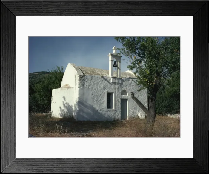 Framed Print : Typical whitewashed church near Kritsa, Crete, Greek Islands, Greece, Europe Framed Print : Typical whitewashed church near Kritsa, Crete, Greek Islands, Greece, Europe