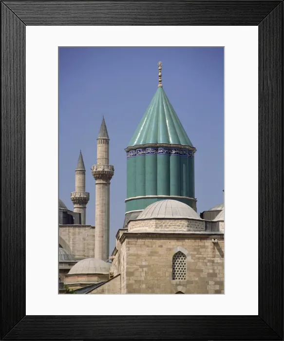 Framed Print : Tile dome tops a museum and mausoleum, Mevlana Turbe, Konya, Anatolia, Turkey Framed Print : Tile dome tops a museum and mausoleum, Mevlana Turbe, Konya, Anatolia, Turkey