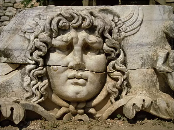 Head of Medusa, Didyma, Anatolia, Turkey, Asia Minor, Eurasia