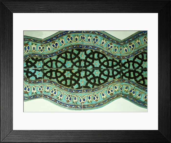 Framed Print : Ancient tiles in Karatay Medrese, Museum of Ceramic Art, Konya, Anatolia Framed Print : Ancient tiles in Karatay Medrese, Museum of Ceramic Art, Konya, Anatolia