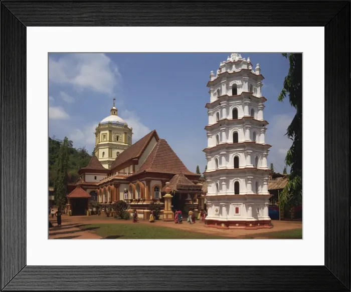 Framed Print : Shantadurga Temple, Quela, Ponda, Goa, India Framed Print : Shantadurga Temple, Quela, Ponda, Goa, India