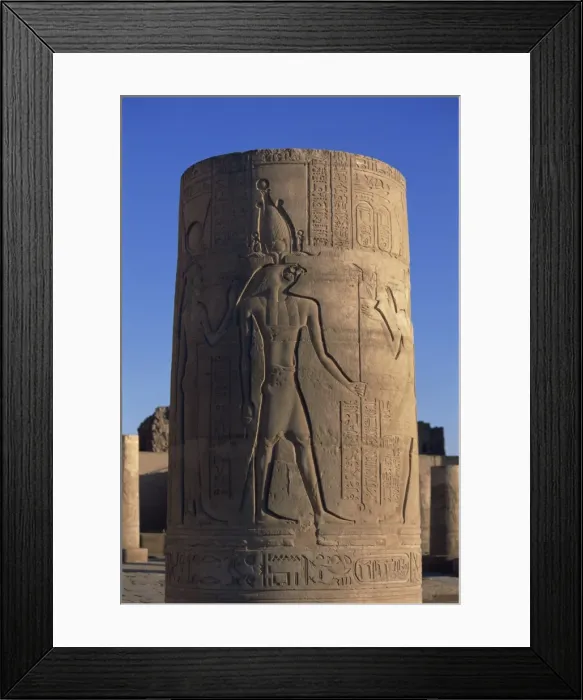 Framed Print : Detail, Temple of Sobek and Horus, Kom Ombo, Egypt, North Africa, Africa Framed Print : Detail, Temple of Sobek and Horus, Kom Ombo, Egypt, North Africa, Africa