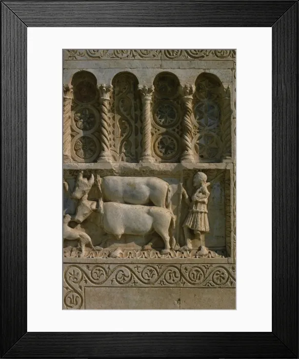 Framed Print : The 13th century facade of St. Peters church, Spoleto, Umbria, Italy, Europe Framed Print : The 13th century facade of St. Peters church, Spoleto, Umbria, Italy, Europe