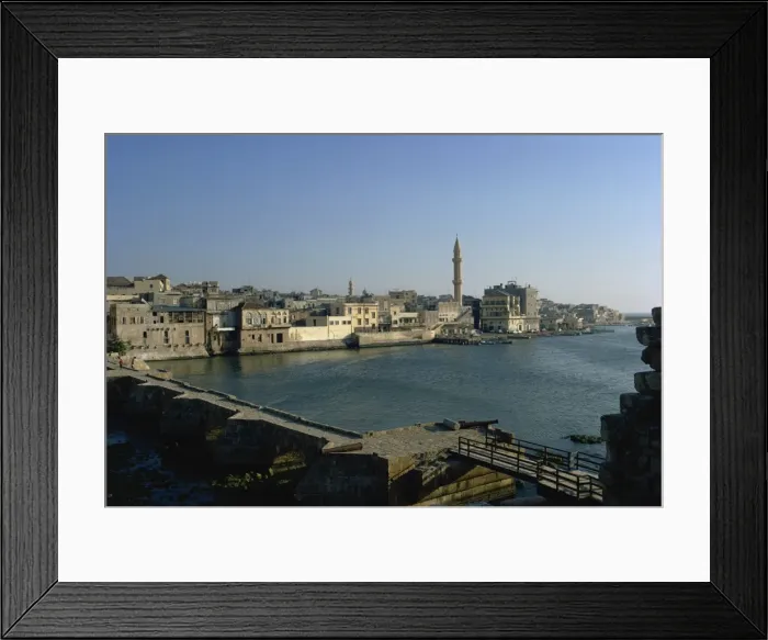 Framed Print : View from Crusader castle, Sidon, Lebanon, Middle East Framed Print : View from Crusader castle, Sidon, Lebanon, Middle East