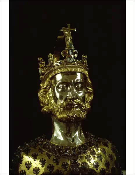 Charlemagne, dating from around 1350, Aachen, Germany, Europe