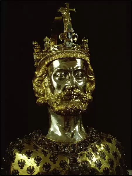 Charlemagne, dating from around 1350, Aachen, Germany, Europe