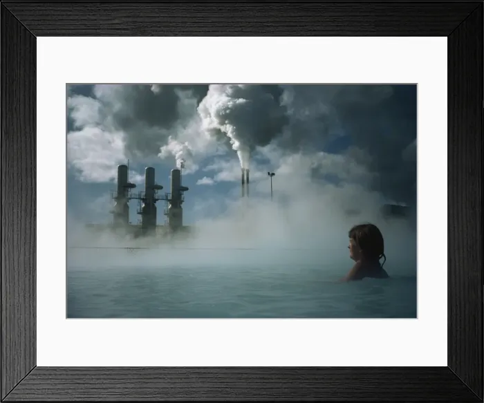 Framed Print : Bathing in Blue Lagoon, Svartsenga Geo-Thermal Plant, Iceland, Polar Regions Framed Print : Bathing in Blue Lagoon, Svartsenga Geo-Thermal Plant, Iceland, Polar Regions