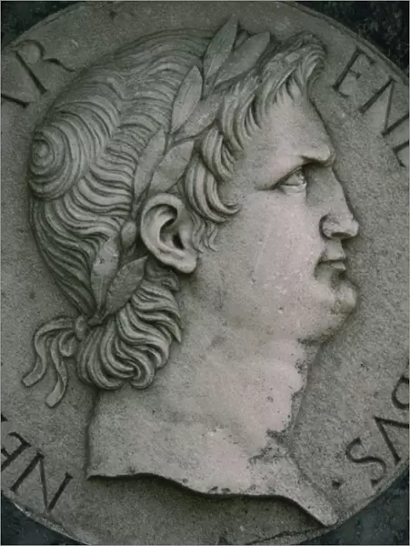 Emperor Nero in marble, Certosa di Pavia, Lombardy, Italy, Europe