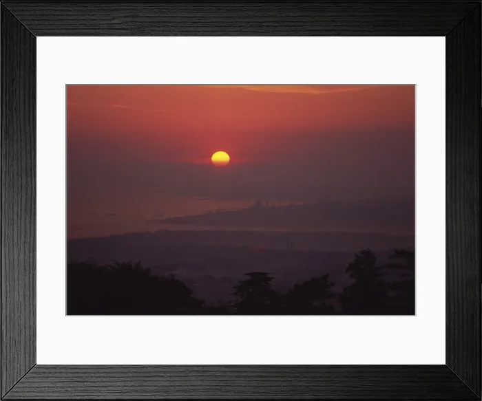 Framed Print : Sunset over the city and the Sea of Marmara, seen from the Asian side of the Bosphorus Framed Print : Sunset over the city and the Sea of Marmara, seen from the Asian side of the Bosphorus