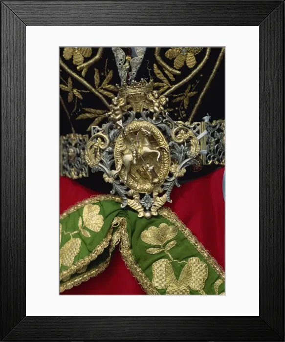 Framed Print : Ornate buckle on traditional Easter costume in the 15th century Albanian town of Piana degli Albanesi, north Sicily Framed Print : Ornate buckle on traditional Easter costume in the 15th century Albanian town of Piana degli Albanesi, north Sicily
