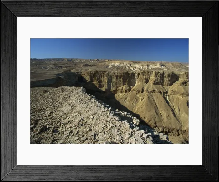 Framed Print : Dramatic eroded desert highalnds above the Dead Sea, near Ein Boqeq, Israel, Middle East Framed Print : Dramatic eroded desert highalnds above the Dead Sea, near Ein Boqeq, Israel, Middle East