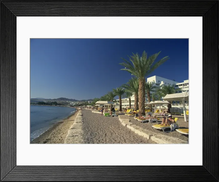 Framed Print : Seafront at Red Sea resort of Eilat, Israel, Middle East Framed Print : Seafront at Red Sea resort of Eilat, Israel, Middle East