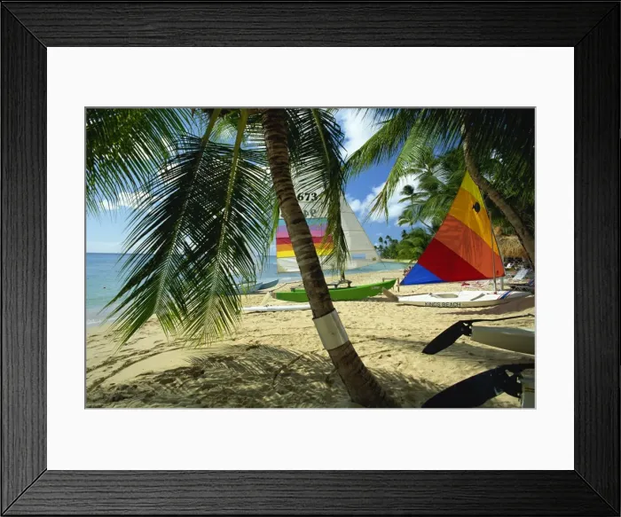 Framed Print : Sailboats on Mullins Beach, near the Kings Beach Hotel, St. Peter Parish Framed Print : Sailboats on Mullins Beach, near the Kings Beach Hotel, St. Peter Parish