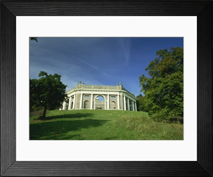 Framed Print : Dashwood family mausoleum near church, overlooking town of West Wycombe Framed Print : Dashwood family mausoleum near church, overlooking town of West Wycombe