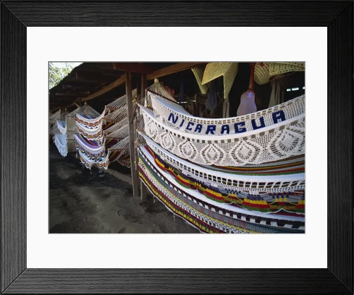 Framed Print : Elaborate hammocks for sale in the market, Masaya, Nicaragua, Central America Framed Print : Elaborate hammocks for sale in the market, Masaya, Nicaragua, Central America